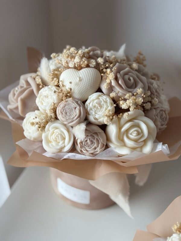 Flower Box M Beż welur