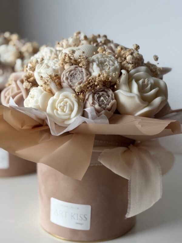 Flower Box M Beż welur