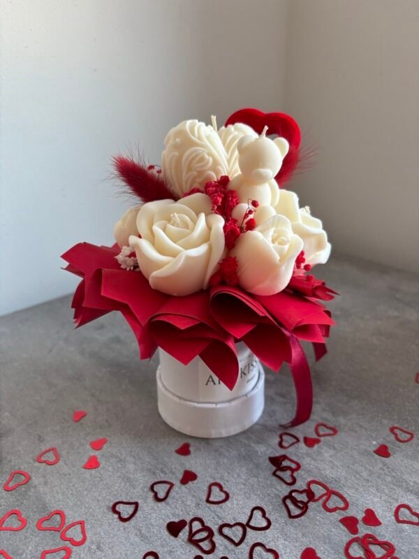 Flower Box ze świec sojowych na Walentynki