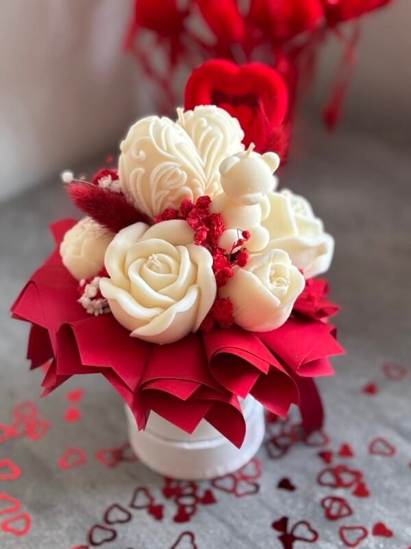 Flower Box ze świec sojowych na Walentynki