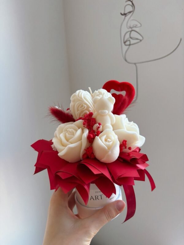 Flower Box ze świec sojowych na Walentynki